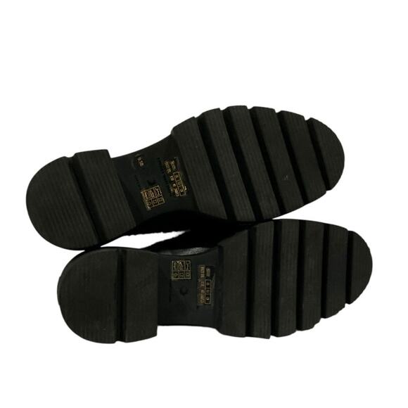 Stuart Weitzman Soho Chill Suede Shearling Loafer Mule Black 9.5B Platform - Picture 11 of 12